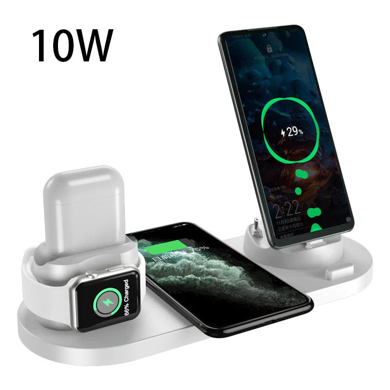 Revolutionary 6-in-1 Wireless Charging Dock Station for iPhone & Apple Watch - Fast Charging Made Easy!
